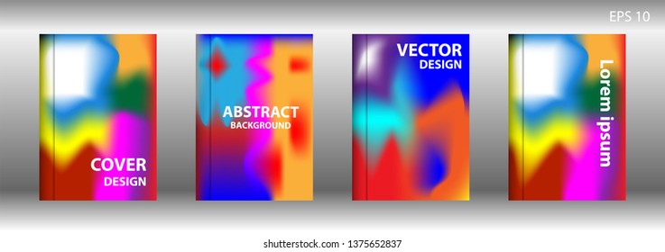 Gradient mesh abstract background. Blurred bright colors mesh background. Trendy creative vector. Intense blank Holographic spectrum gradient for cover - Vector 