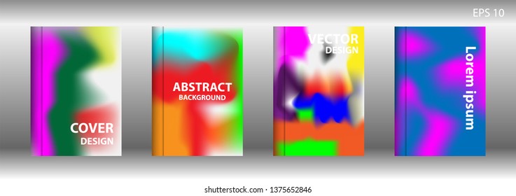 Gradient mesh abstract background. Blurred bright colors mesh background. Trendy creative vector. Intense blank Holographic spectrum gradient for cover - Vector 