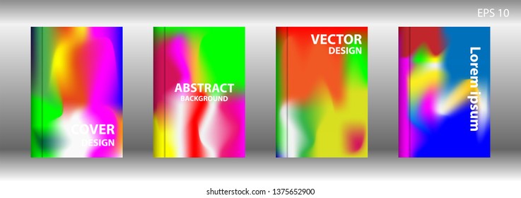 Gradient mesh abstract background. Blurred bright colors mesh background. Trendy creative vector. Intense blank Holographic spectrum gradient for cover - Vector 