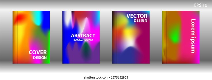 Gradient mesh abstract background. Blurred bright colors mesh background. Trendy creative vector. Intense blank Holographic spectrum gradient for cover - Vector 