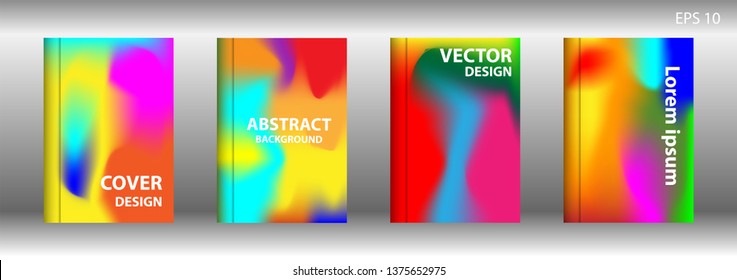 Gradient mesh abstract background. Blurred bright colors mesh background. Trendy creative vector. Intense blank Holographic spectrum gradient for cover - Vector 