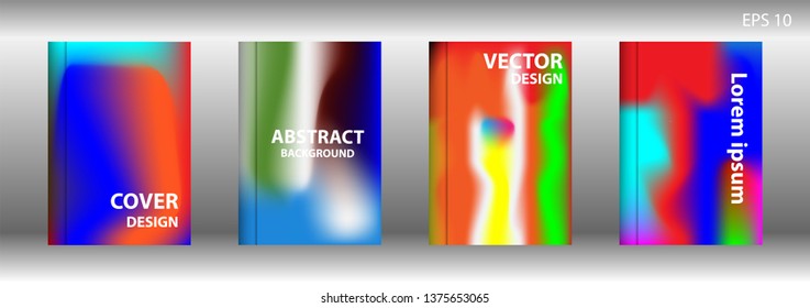 Gradient mesh abstract background. Blurred bright colors mesh background. Trendy creative vector. Intense blank Holographic spectrum gradient for cover - Vector 