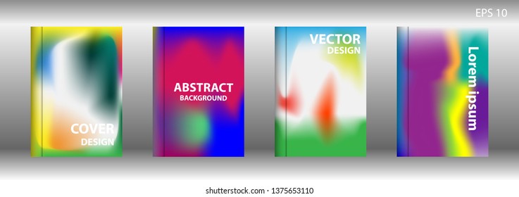 Gradient mesh abstract background. Blurred bright colors mesh background. Trendy creative vector. Intense blank Holographic spectrum gradient for cover - Vector 