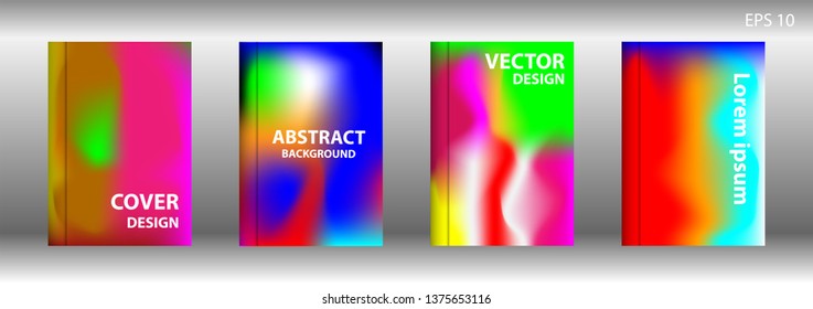 Gradient mesh abstract background. Blurred bright colors mesh background. Trendy creative vector. Intense blank Holographic spectrum gradient for cover - Vector 
