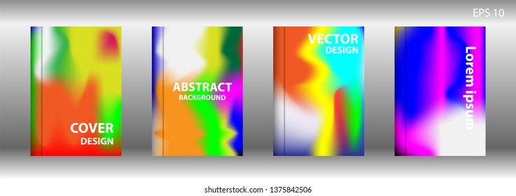 Gradient mesh abstract background. Blurred bright colors mesh background. Trendy creative vector. Intense blank Holographic spectrum gradient for cover - Vector 