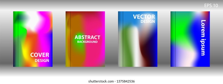 Gradient mesh abstract background. Blurred bright colors mesh background. Trendy creative vector. Intense blank Holographic spectrum gradient for cover - Vector 