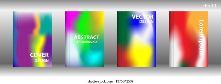 Gradient mesh abstract background. Blurred bright colors mesh background. Trendy creative vector. Intense blank Holographic spectrum gradient for cover - Vector 