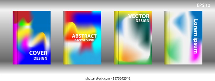 Gradient mesh abstract background. Blurred bright colors mesh background. Trendy creative vector. Intense blank Holographic spectrum gradient for cover - Vector 