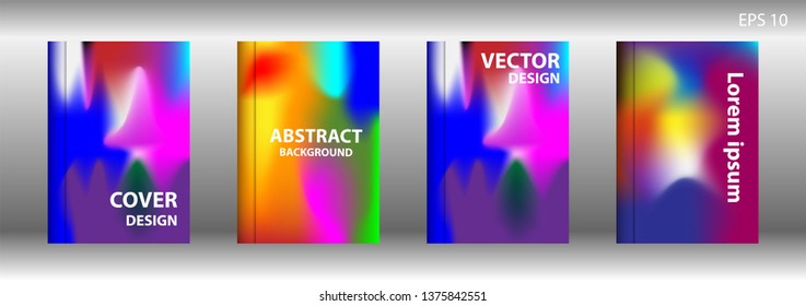 Gradient mesh abstract background. Blurred bright colors mesh background. Trendy creative vector. Intense blank Holographic spectrum gradient for cover - Vector 