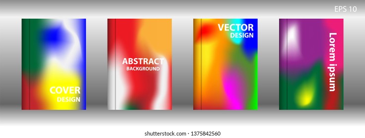 Gradient mesh abstract background. Blurred bright colors mesh background. Trendy creative vector. Intense blank Holographic spectrum gradient for cover - Vector 