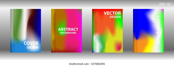 Gradient mesh abstract background. Blurred bright colors mesh background. Trendy creative vector. Intense blank Holographic spectrum gradient for cover - Vector 