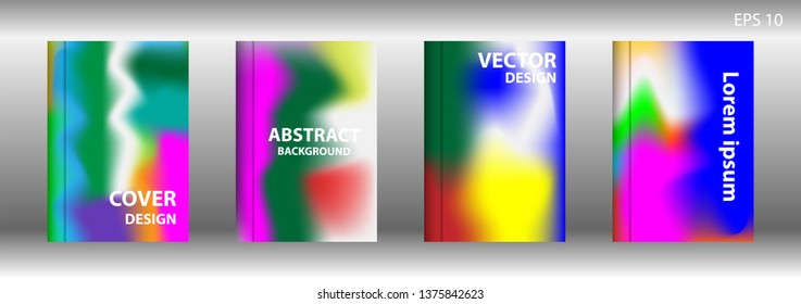Gradient mesh abstract background. Blurred bright colors mesh background. Trendy creative vector. Intense blank Holographic spectrum gradient for cover - Vector 