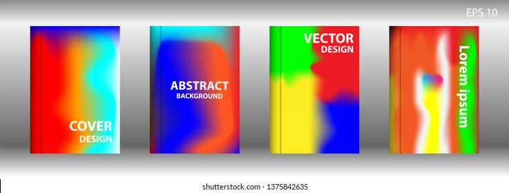 Gradient mesh abstract background. Blurred bright colors mesh background. Trendy creative vector. Intense blank Holographic spectrum gradient for cover - Vector 