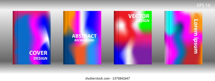 Gradient mesh abstract background. Blurred bright colors mesh background. Trendy creative vector. Intense blank Holographic spectrum gradient for cover - Vector 