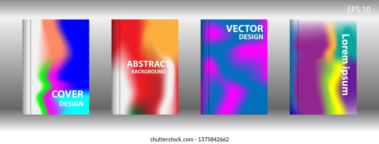 Gradient mesh abstract background. Blurred bright colors mesh background. Trendy creative vector. Intense blank Holographic spectrum gradient for cover - Vector 