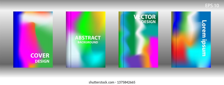 Gradient mesh abstract background. Blurred bright colors mesh background. Trendy creative vector. Intense blank Holographic spectrum gradient for cover - Vector 