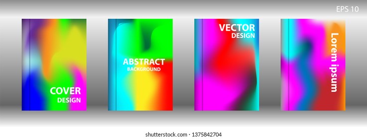 Gradient mesh abstract background. Blurred bright colors mesh background. Trendy creative vector. Intense blank Holographic spectrum gradient for cover - Vector 