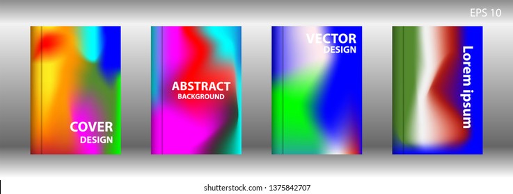 Gradient mesh abstract background. Blurred bright colors mesh background. Trendy creative vector. Intense blank Holographic spectrum gradient for cover - Vector 