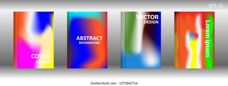 Gradient mesh abstract background. Blurred bright colors mesh background. Trendy creative vector. Intense blank Holographic spectrum gradient for cover - Vector 