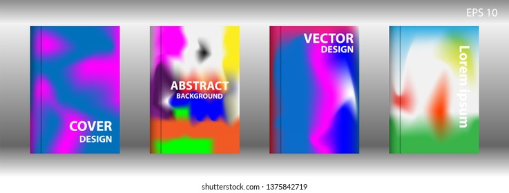 Gradient mesh abstract background. Blurred bright colors mesh background. Trendy creative vector. Intense blank Holographic spectrum gradient for cover - Vector 