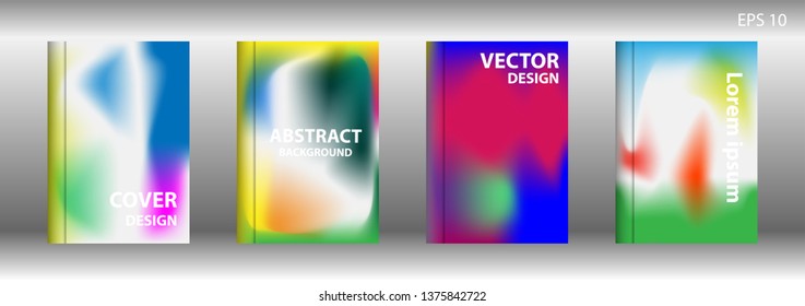 Gradient mesh abstract background. Blurred bright colors mesh background. Trendy creative vector. Intense blank Holographic spectrum gradient for cover - Vector 