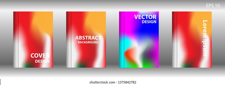 Gradient mesh abstract background. Blurred bright colors mesh background. Trendy creative vector. Intense blank Holographic spectrum gradient for cover - Vector 