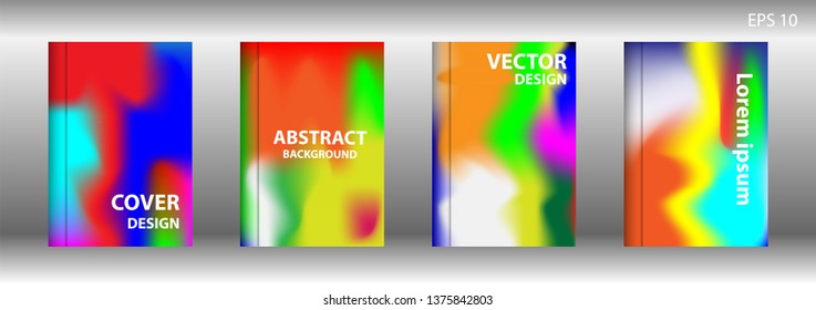 Gradient mesh abstract background. Blurred bright colors mesh background. Trendy creative vector. Intense blank Holographic spectrum gradient for cover - Vector 