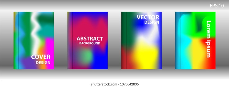 Gradient mesh abstract background. Blurred bright colors mesh background. Trendy creative vector. Intense blank Holographic spectrum gradient for cover - Vector 