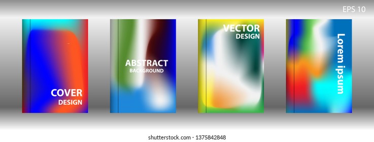 Gradient mesh abstract background. Blurred bright colors mesh background. Trendy creative vector. Intense blank Holographic spectrum gradient for cover - Vector 