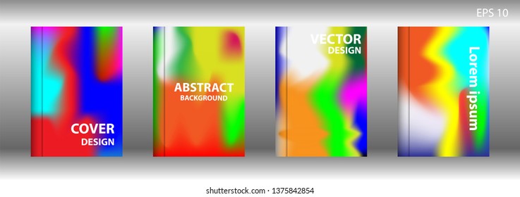Gradient mesh abstract background. Blurred bright colors mesh background. Trendy creative vector. Intense blank Holographic spectrum gradient for cover - Vector 