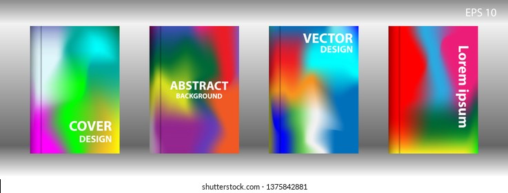 Gradient mesh abstract background. Blurred bright colors mesh background. Trendy creative vector. Intense blank Holographic spectrum gradient for cover - Vector 