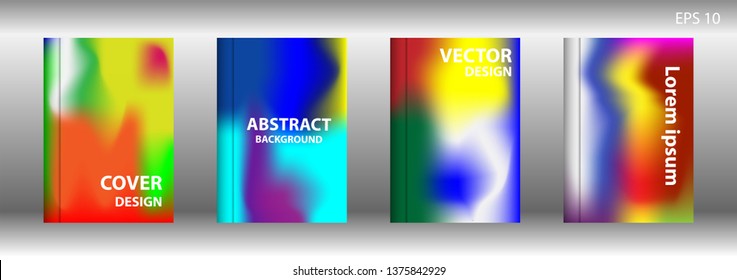 Gradient mesh abstract background. Blurred bright colors mesh background. Trendy creative vector. Intense blank Holographic spectrum gradient for cover - Vector 