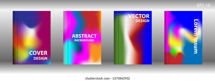 Gradient mesh abstract background. Blurred bright colors mesh background. Trendy creative vector. Intense blank Holographic spectrum gradient for cover - Vector 