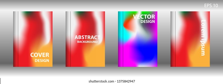 Gradient mesh abstract background. Blurred bright colors mesh background. Trendy creative vector. Intense blank Holographic spectrum gradient for cover - Vector 