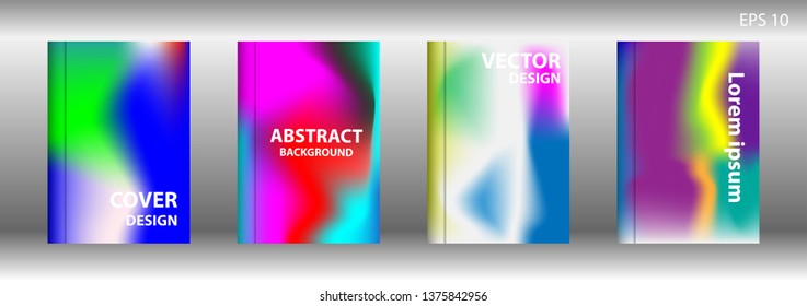 Gradient mesh abstract background. Blurred bright colors mesh background. Trendy creative vector. Intense blank Holographic spectrum gradient for cover - Vector 
