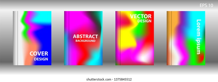 Gradient mesh abstract background. Blurred bright colors mesh background. Trendy creative vector. Intense blank Holographic spectrum gradient for cover - Vector 
