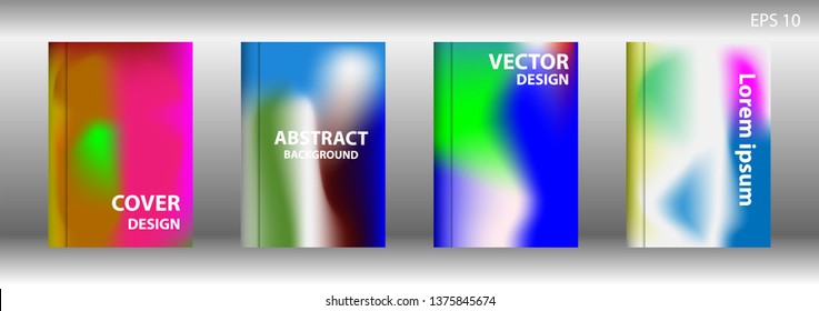Gradient mesh abstract background. Blurred bright colors mesh background. Trendy creative vector. Intense blank Holographic spectrum gradient for cover - Vector 