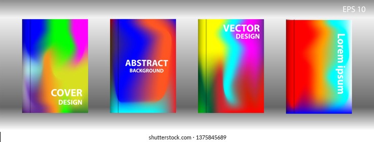 Gradient mesh abstract background. Blurred bright colors mesh background. Trendy creative vector. Intense blank Holographic spectrum gradient for cover - Vector 