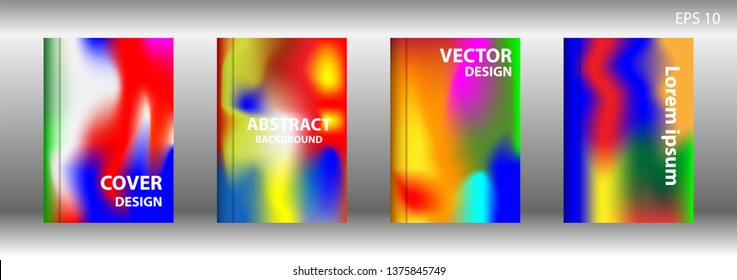 Gradient mesh abstract background. Blurred bright colors mesh background. Trendy creative vector. Intense blank Holographic spectrum gradient for cover - Vector 