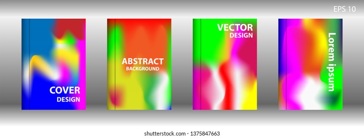Gradient mesh abstract background. Blurred bright colors mesh background. Trendy creative vector. Intense blank Holographic spectrum gradient for cover - Vector 