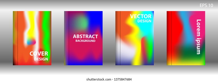 Gradient mesh abstract background. Blurred bright colors mesh background. Trendy creative vector. Intense blank Holographic spectrum gradient for cover - Vector 
