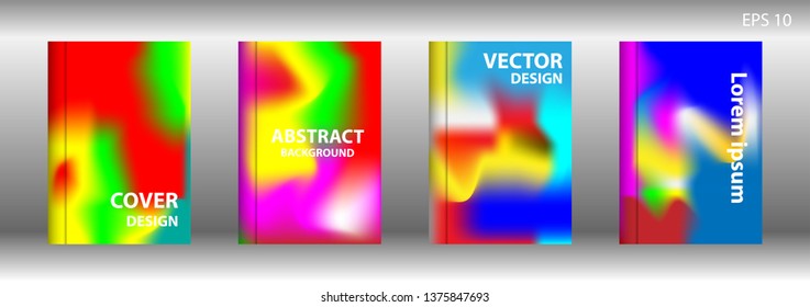 Gradient mesh abstract background. Blurred bright colors mesh background. Trendy creative vector. Intense blank Holographic spectrum gradient for cover - Vector 