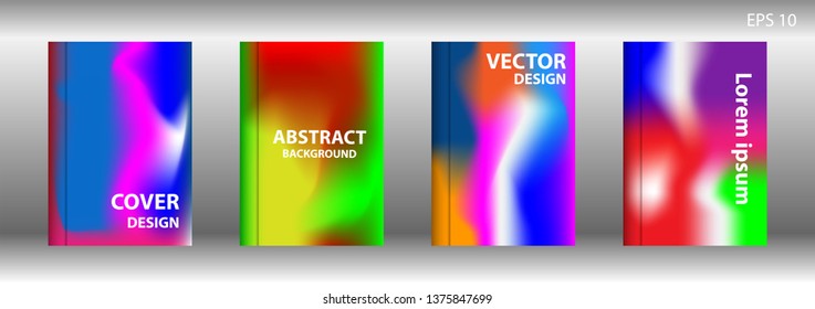 Gradient mesh abstract background. Blurred bright colors mesh background. Trendy creative vector. Intense blank Holographic spectrum gradient for cover - Vector 
