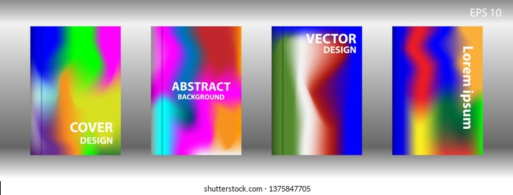 Gradient mesh abstract background. Blurred bright colors mesh background. Trendy creative vector. Intense blank Holographic spectrum gradient for cover - Vector 