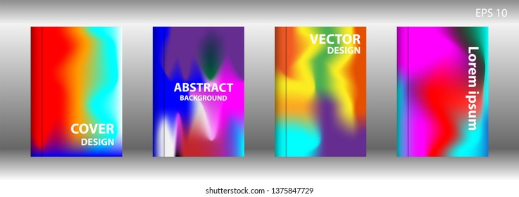 Gradient mesh abstract background. Blurred bright colors mesh background. Trendy creative vector. Intense blank Holographic spectrum gradient for cover - Vector 