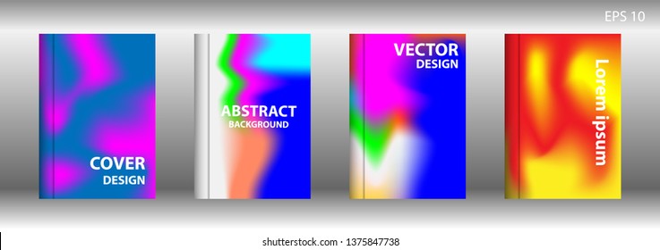 Gradient mesh abstract background. Blurred bright colors mesh background. Trendy creative vector. Intense blank Holographic spectrum gradient for cover - Vector 