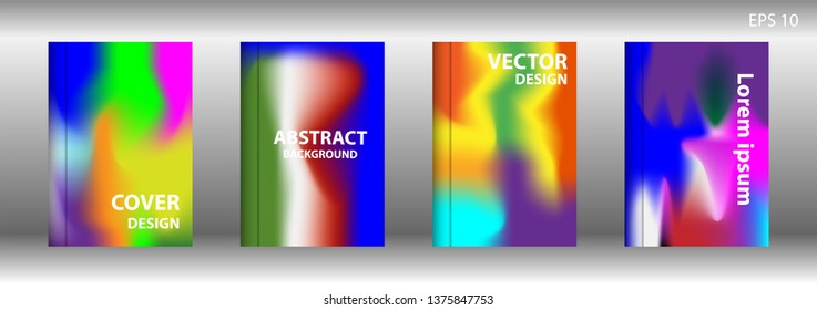 Gradient mesh abstract background. Blurred bright colors mesh background. Trendy creative vector. Intense blank Holographic spectrum gradient for cover - Vector 