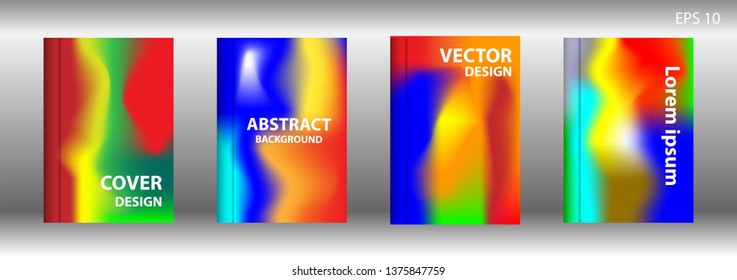 Gradient mesh abstract background. Blurred bright colors mesh background. Trendy creative vector. Intense blank Holographic spectrum gradient for cover - Vector 