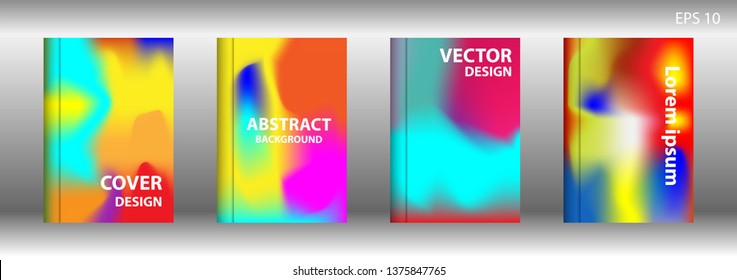 Gradient mesh abstract background. Blurred bright colors mesh background. Trendy creative vector. Intense blank Holographic spectrum gradient for cover - Vector 