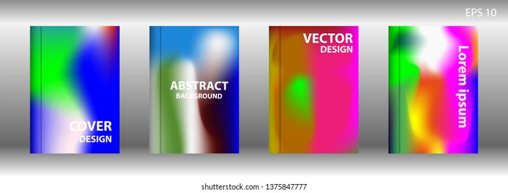 Gradient mesh abstract background. Blurred bright colors mesh background. Trendy creative vector. Intense blank Holographic spectrum gradient for cover - Vector 
